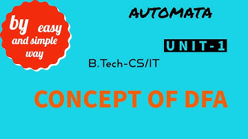 1.2| Automata | Concept of DFA | Dr. Pushpa Choudhary | Hindi