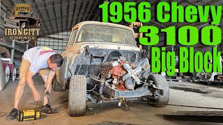 Abandoned 56 Chevy 3100 Barn Find Project, Surprise Big Block 396.