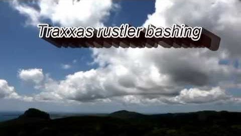 Traxxas rustler VXL BASHING/ with JUMPS IN SLOW MOTION