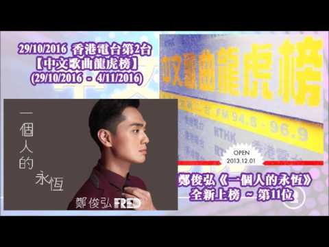 20161029 香港電台第2台【中文歌曲龍虎榜】(20161029 - 20161104) 鄭俊弘《一個人的永恆》全新上榜 ~ 第11位