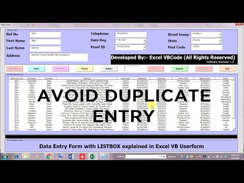 Avoid Duplicate Entry