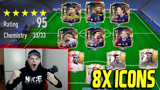 EA FC 24 (FIFA 24): WELTREKORD! 8x ICONS in 131 Rated Full ICON Fut Draft Challenge Ultimate Team