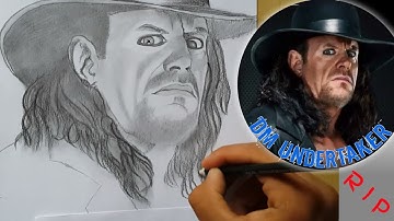 Undertaker WWE superstar drawing by pencil. How to draw undertaker in 2022