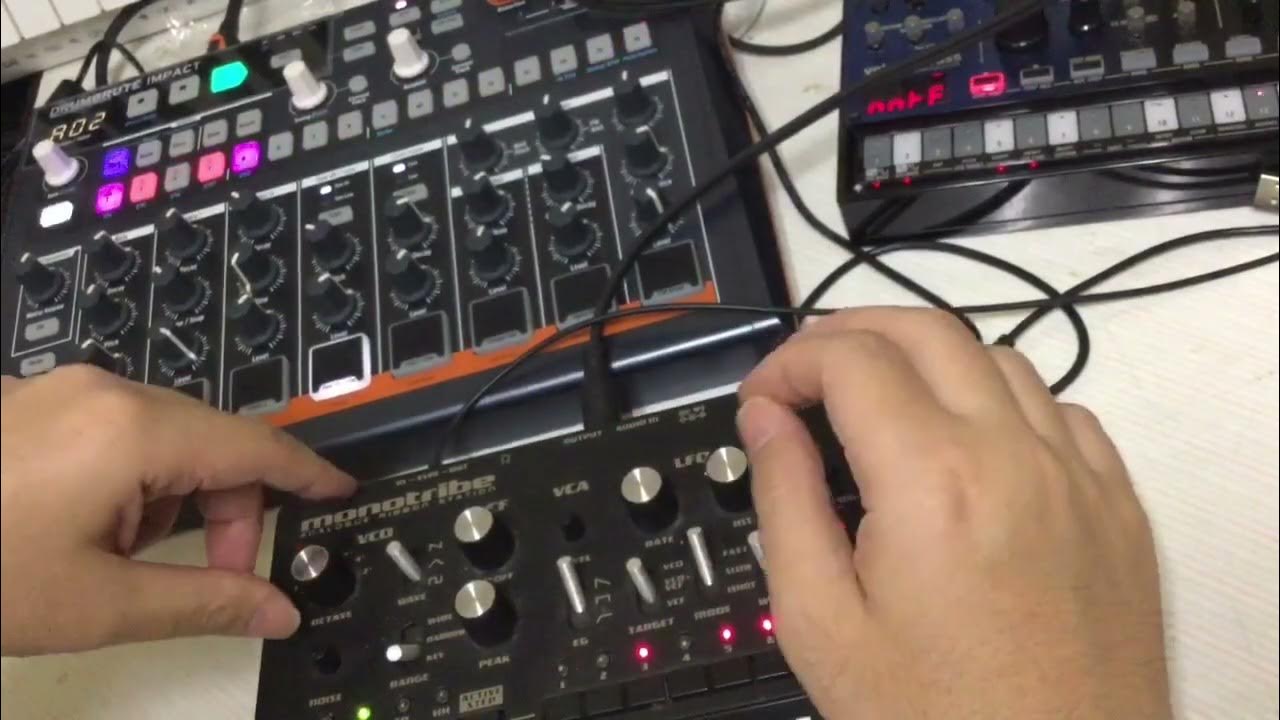 Monotribe 38 (with drumbrute impact and volca nubass) YouTube