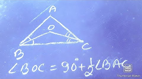 AngleBOC = 90 + Half angle A