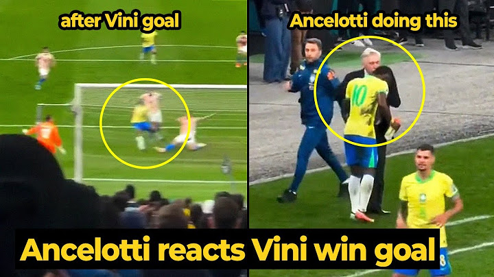 Ancelotti emotional reaction to Vini Jr scored winning goal for Brazil last night | Real Madrid News