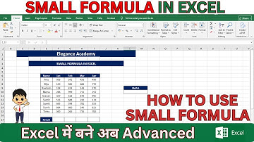 How to use SMALL Formula in Excel🔥 #excel #msexcel #eleganceacademy #excelformula #small