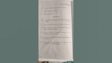 Jammu university 6th sem Botany question paper #education #botany