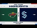 NHL Highlights | Wild vs. Kraken - March 4, 2025
