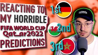 OWNING UP to my TERRIBLE World Cup PREDICTIONS | 2022 World Cup Prediction Reaction