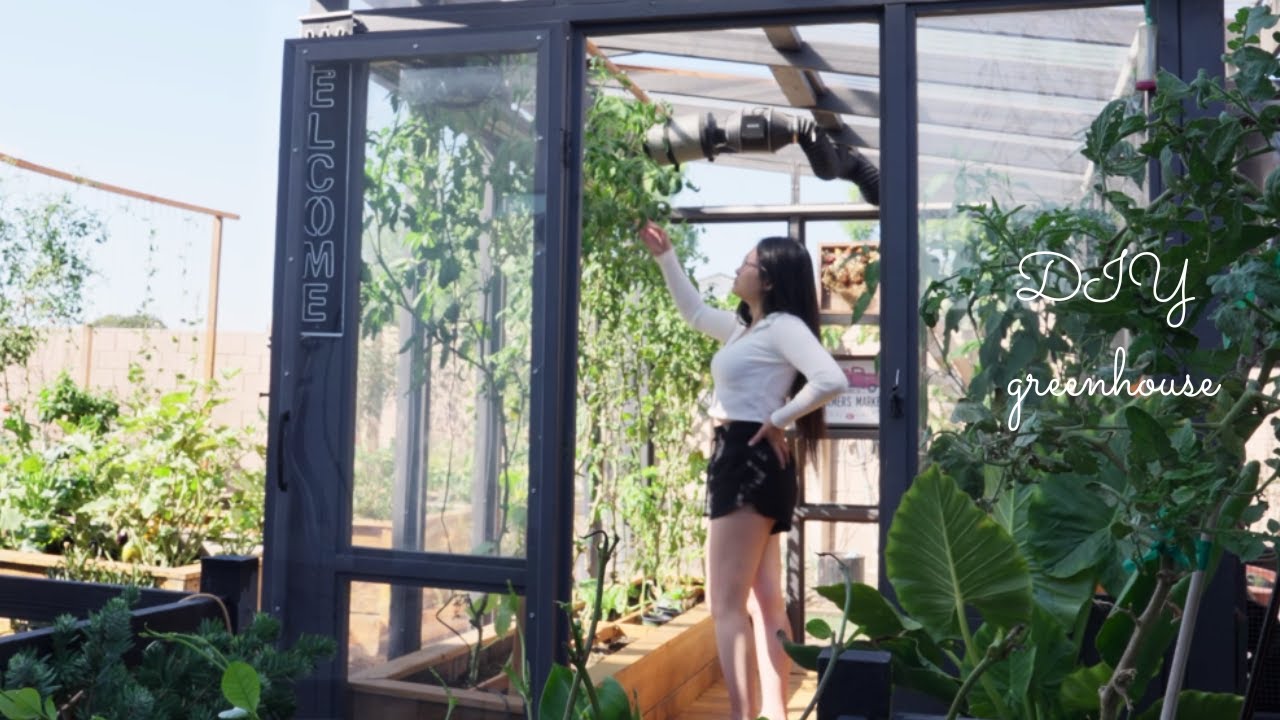 DIY Mini Greenhouse | Wood Flooring | Raise Beds | Trellis