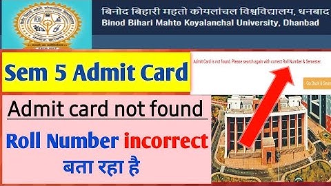 BBMKU UG sem 5 admit card|Roll Incorrect बतारहा है #bbmku #bbmkulatestnews @EXTRANOTICE