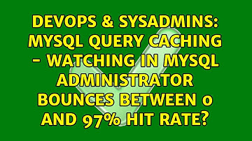 MySQL Query Caching - Watching in MySQL administrator bounces between 0 and 97% hit rate?