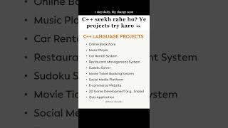 Best C++ projects 😳 Build projects and improve coding skills 🚀