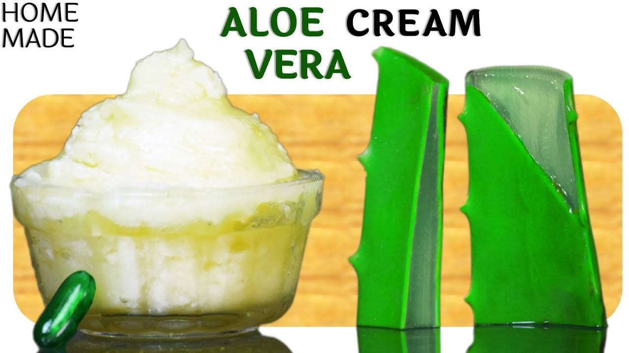 HOMEMADE ALOE VERA CREAM - सोफ़्ट त्वचा के लिये घर पर ही बनाएं एलोवेरा क्रीम​