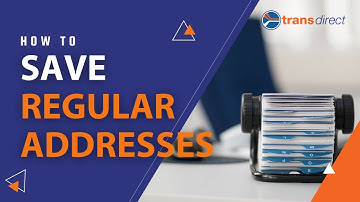 Save Regular Address Data In Transdirect’s Members Area