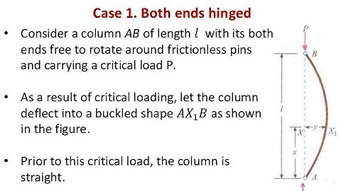 column end condition both end hinged explain