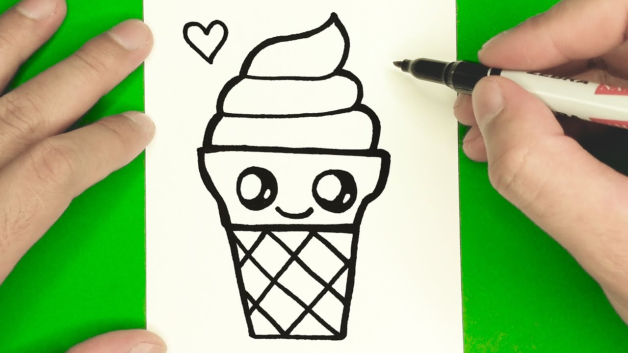 HOW TO DRAW CUTE ICE CREAM, THINGS TO DRAW - YouTube