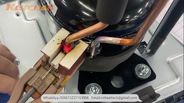 Induction compressor brazing with brazing wire feeder