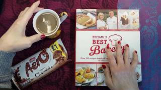 ASMR | Great British Bakeries Cook Book Whispered Reading, Browsing Candy Tasting & Coffee! Part 1 screenshot 4