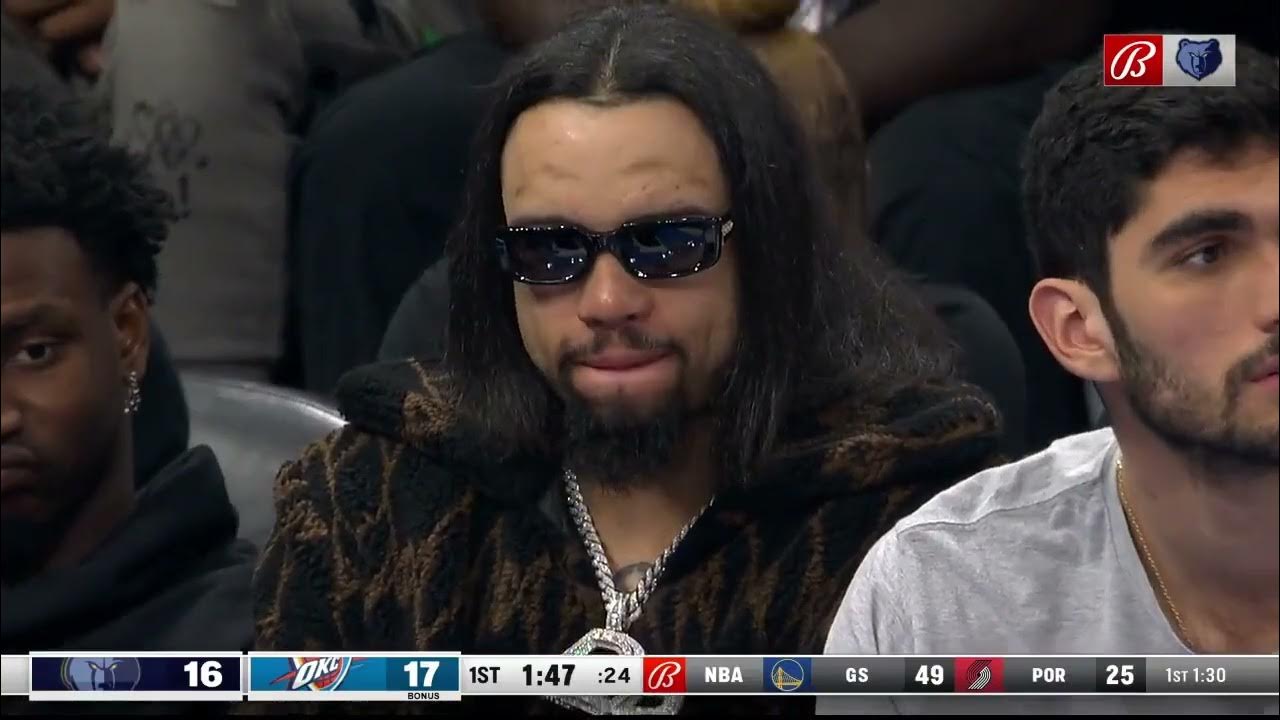 Dillon Brooks showing off a new look on the bench 🔥 NBA on ESPN YouTube