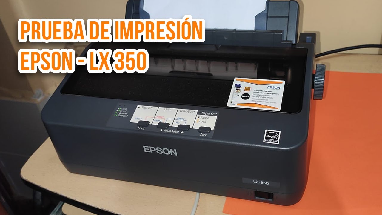 EPSON impresora LX 350 - YouTube