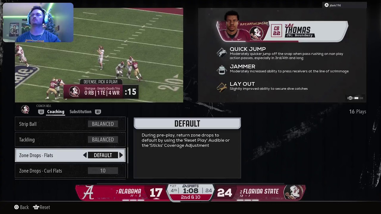 CFB Year 4 CFP Quarterfinal vs Alabama - YouTube