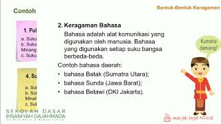video pembelajaran daring Tema 1 Subtema 1  Muatan IPS kelas 4ABCD SD Ihsaniyah Gajahmada Tegal