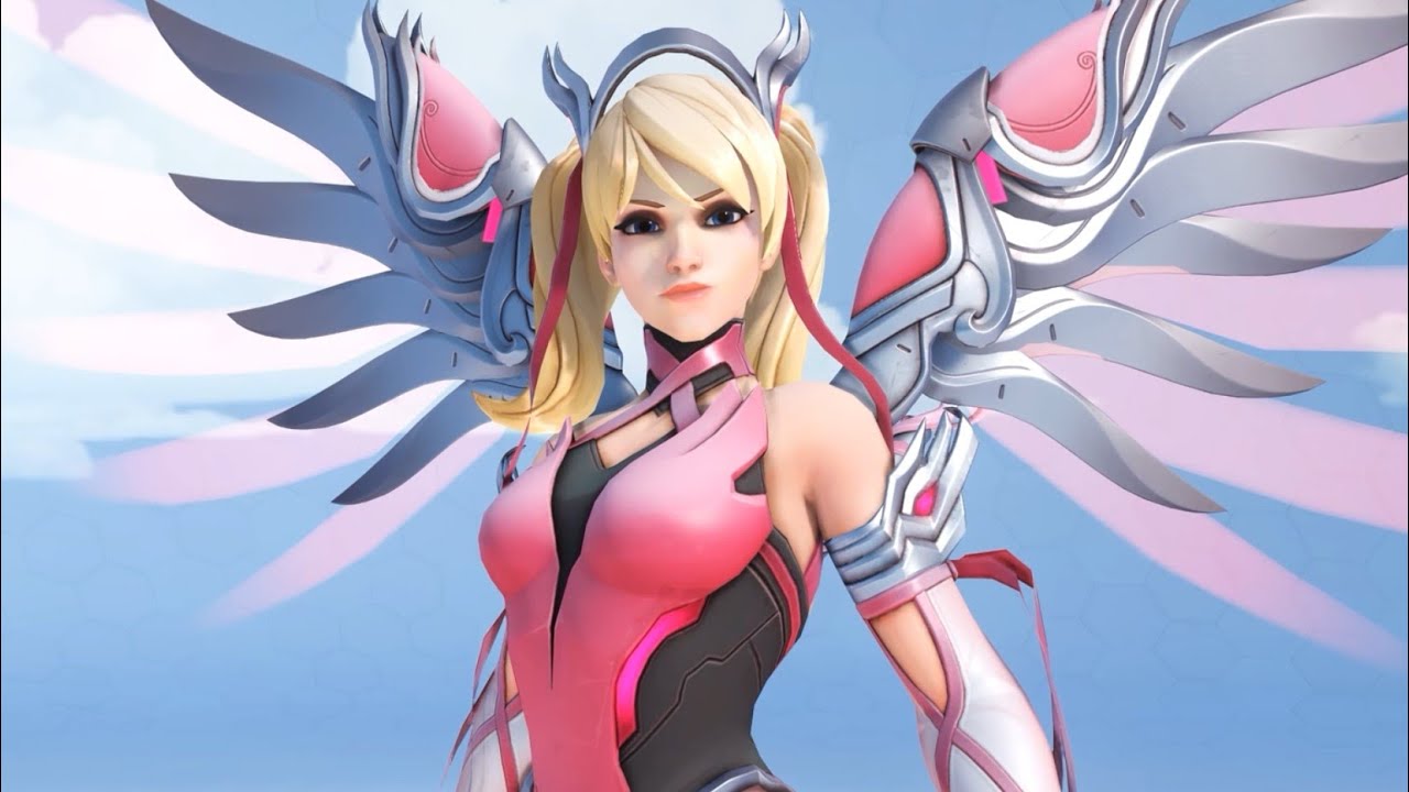 Overwatch Pink Mercy Skin Gameplay, Highlight Intros, Emotes & More