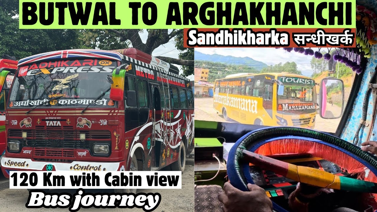 Butwal to Arghakhanchi ( Sandhikharka ) | 120 km Bus Journey with cabin view | JB VLOG