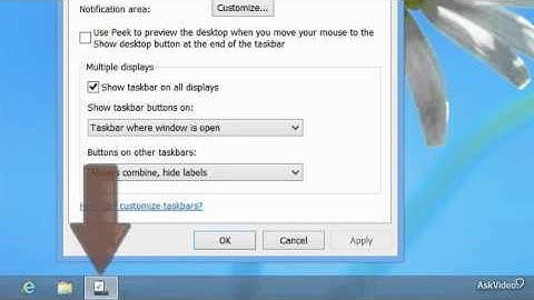 More from the Taskbar - Personalizing Windows 8
