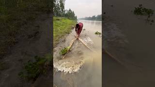 Village low water small fish hunting skills #fishing #sports