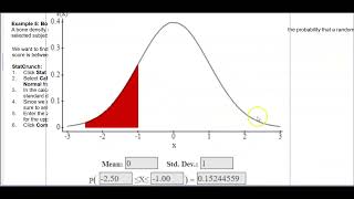 Math 14 6.1 Example 5: Bone Density Test: Finding the Area Between Two Values (Using StatCrunch)