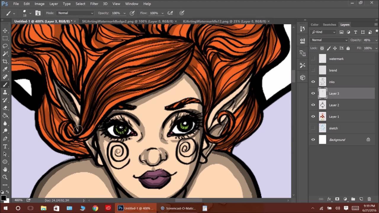 Mushroom Faerie Kylie Johnston KJArting 