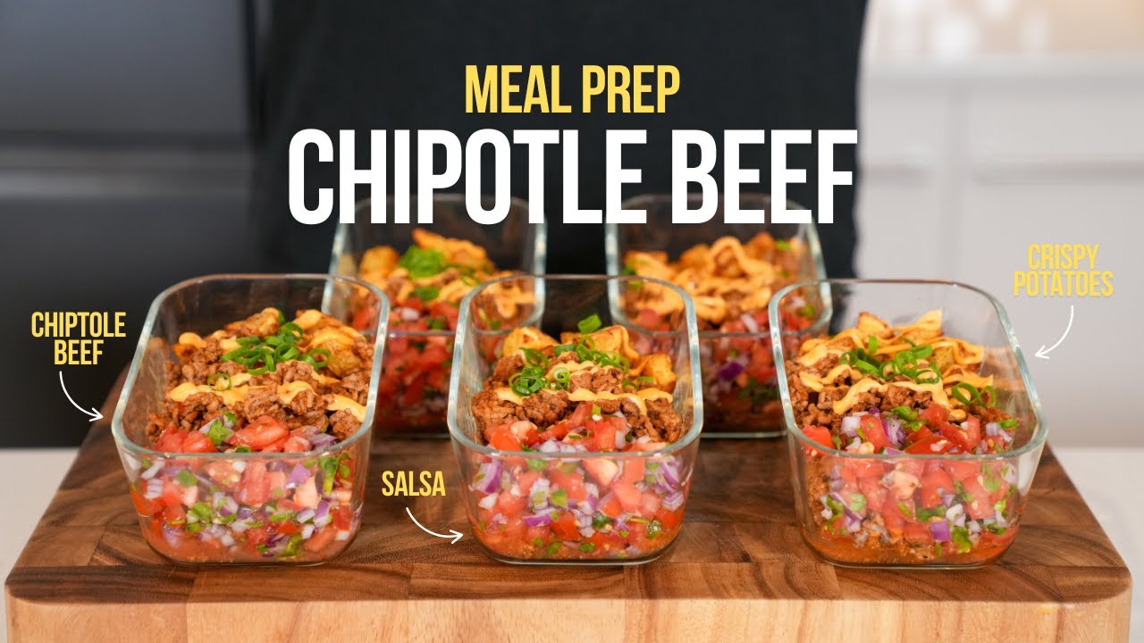 HIGH PROTEIN Meal Prep Chipotle Beef & Potato Bowls