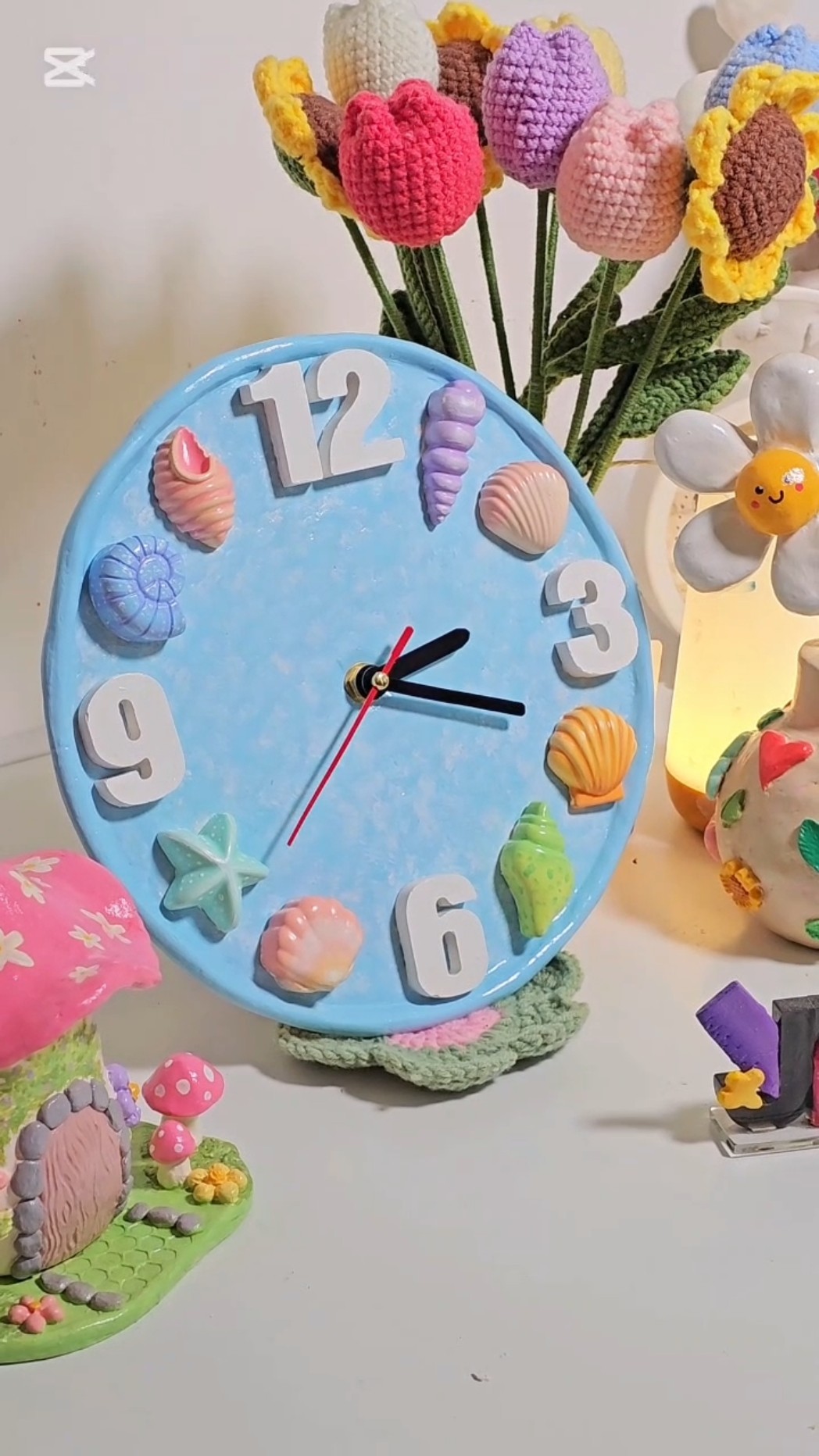 🌊🐚 Handmade Ocean Shell Clock 🕰️✨ - YouTube