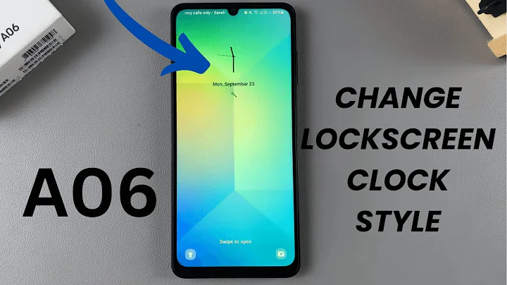 How Change Lock Screen Clock Style On Samsung Galaxy A06