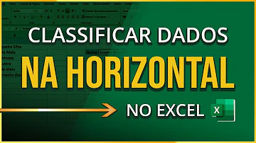 Como classificar linhas de dados no Excel?