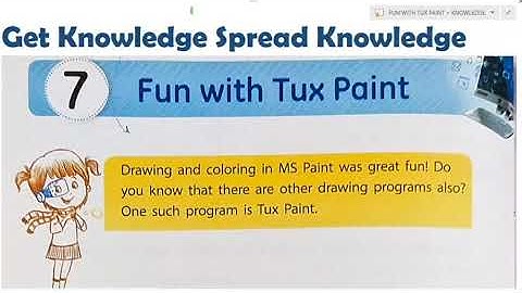 COMPUTER IT MATRIX PART-1 CLASS-1 CH-7 FUN WITH TUX PAINT