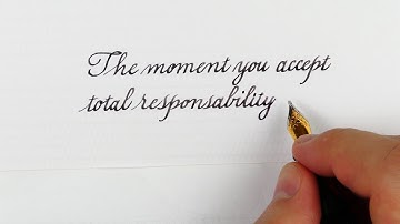 How to write a quote in English cursive with a stub nib-Urushi Fountain Pen-Handwriting practice #76