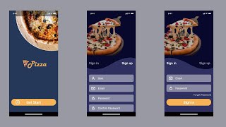 Food Ordering Apps UI | Burger | Login and Create account page