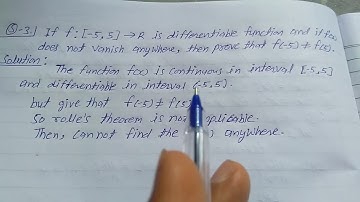 If f:[-5,5]→R is differentiable function and if f