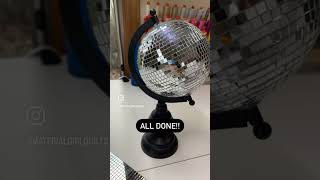 DIY disco ball globe 🪩 Happy New Year!!  I’m adding a little more sparkle to 2024 ✨