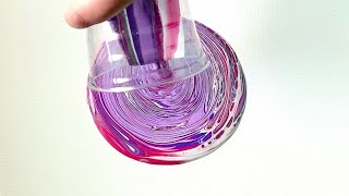 Strawberry Plum Pink/Purple Milkshake Acrylic Pouring Awesome Result