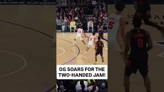 OG Anunoby soars for  the 2 Handed Jam