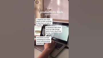 Productive hack - task batching / organising