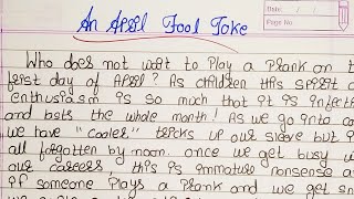 Essay writing on an april fool joke || Write an essay an april fool joke in english