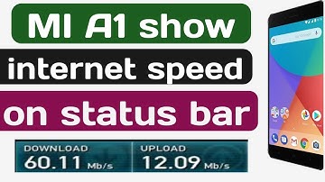 Show data speed on mi a1 or any android phone
