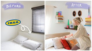 FULL rental bedroom makeover using IKEA hacks