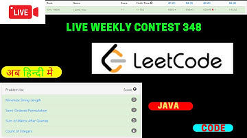 Weekly Contest 348 || Live Coding || 2716 || 2719 || Live Code || JAVA || Hindi || Code-Guru ||